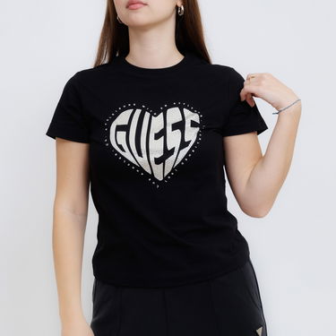 Majica GUESS Guess Julia Rhinestone T-Shirt Črna | V5RI08J1314-JBLK, 2