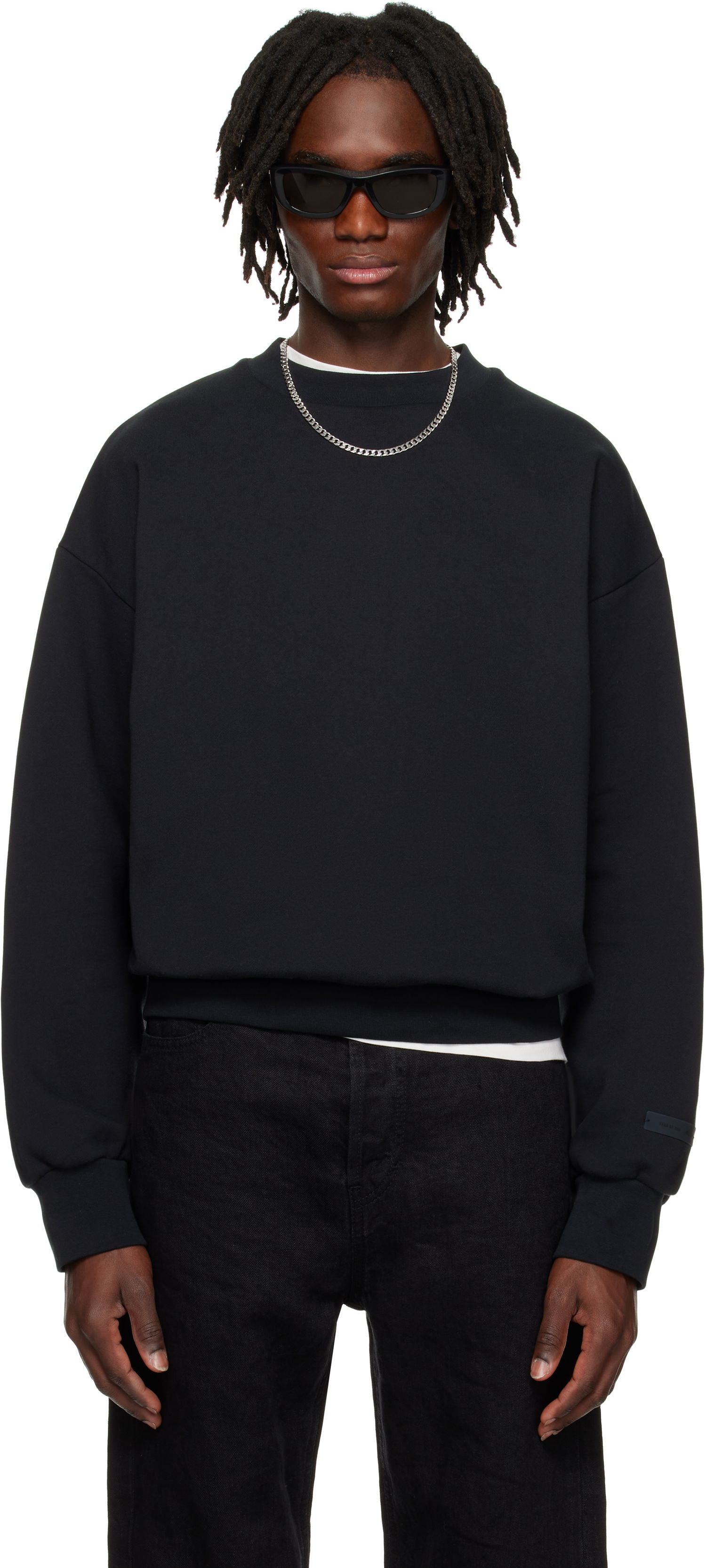 Pulover Fear of God Fear of God ESSENTIALS Classic Crewneck Sweatshirt Črna | 192AS252040F, 0