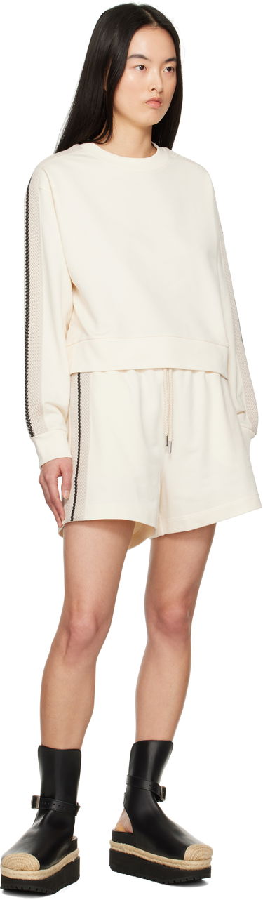 Kratke hlače Moncler Moncler Striped Trim Shorts Bela | K10938H0001789A1K, 3