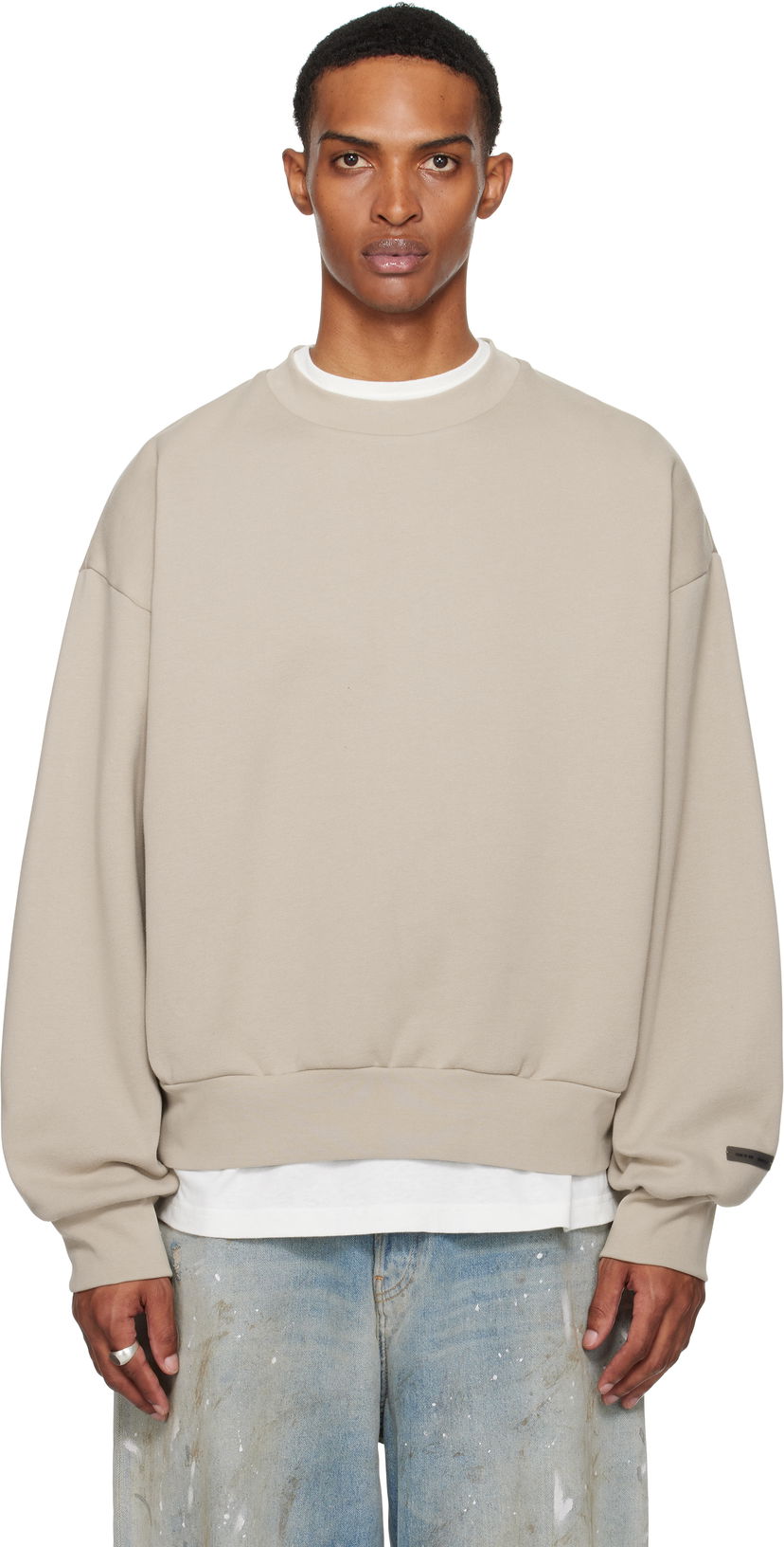Pulover Fear of God ESSENTIALS Fleece Crewneck Sweatshirt Bež | 192SP252041F