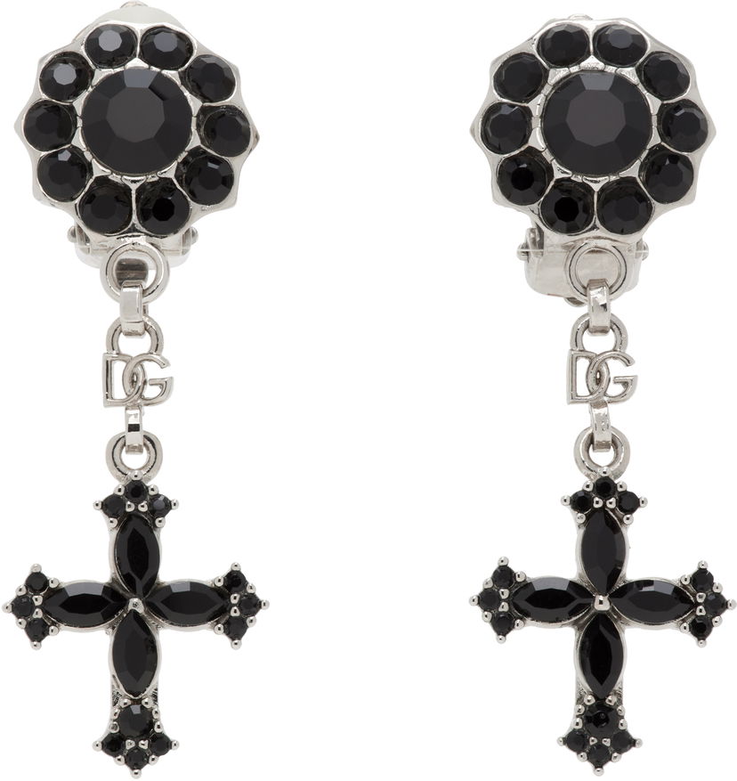 Uhani Dolce & Gabbana Dolce&Gabbana Cross Drop Earrings Kovinski | WEQ4S2 W1111