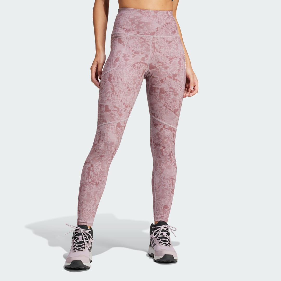 Pajkice adidas Performance adidas TERREX Legíny Terrex Multi Allover Print Bež | IP6874, 0