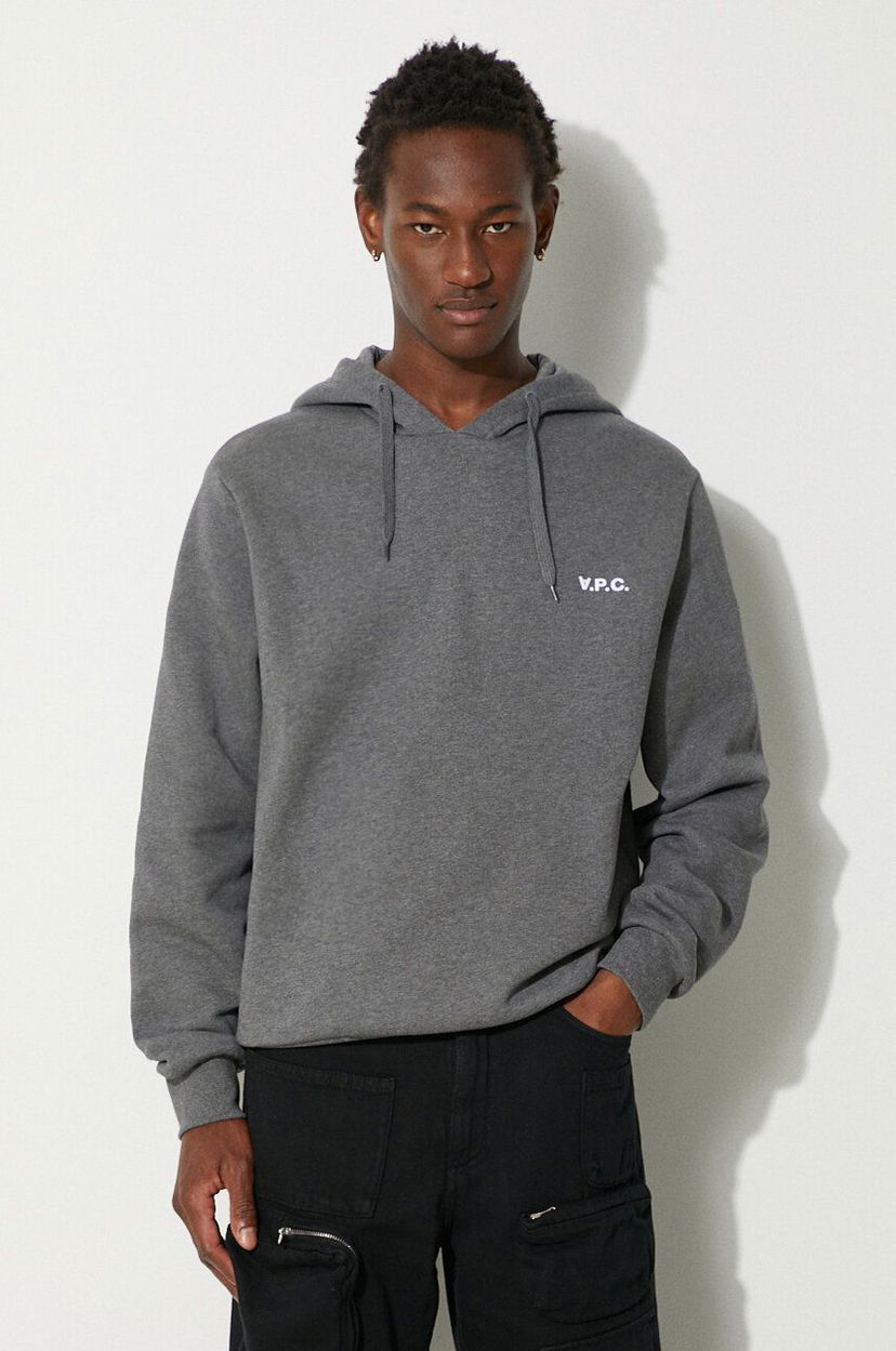 Pulover A.P.C. Boxy Petit Hoodie Siva | COHBR.H27917.TPR