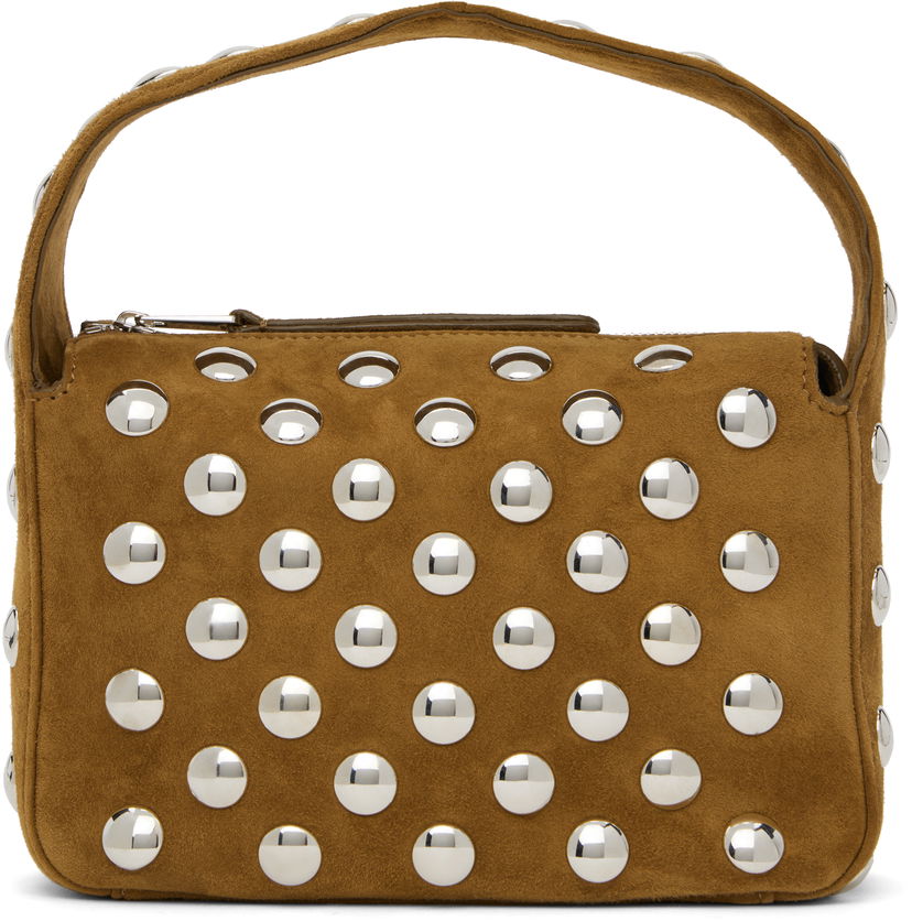 Torbica Khaite Small Elena Studded Suede Bag Rjava | H2032-849