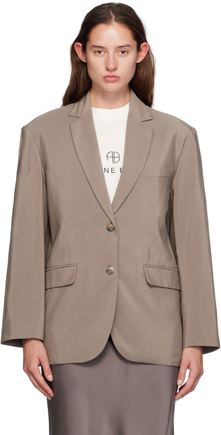 Jakna Anine Bing Single-Breasted Blazer Bež | A-01-2007-TPU23