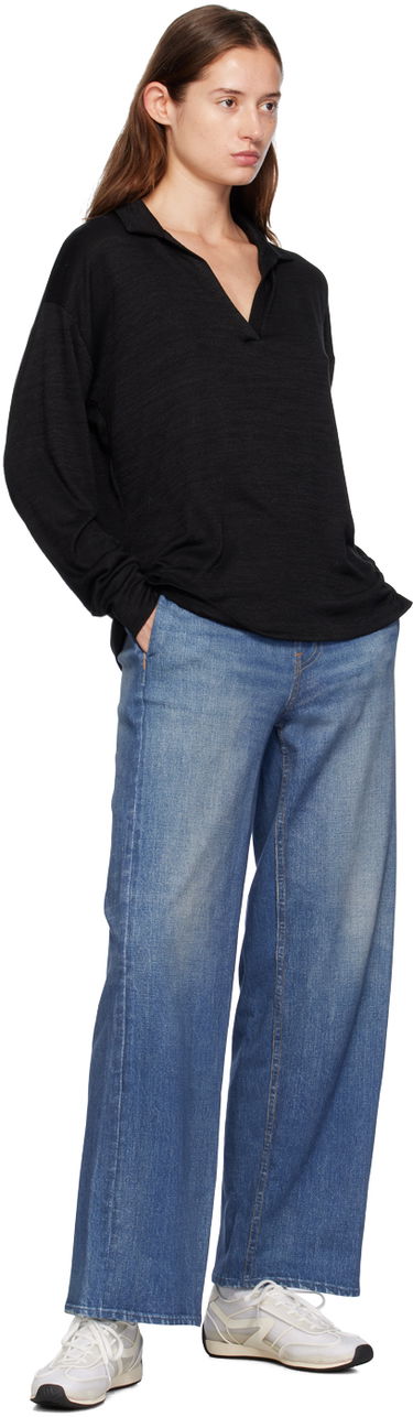 Pleteni pulover rag & bone Rag & Bone Knit V-Neck Polo Črna | WCC24FT021JY21, 3