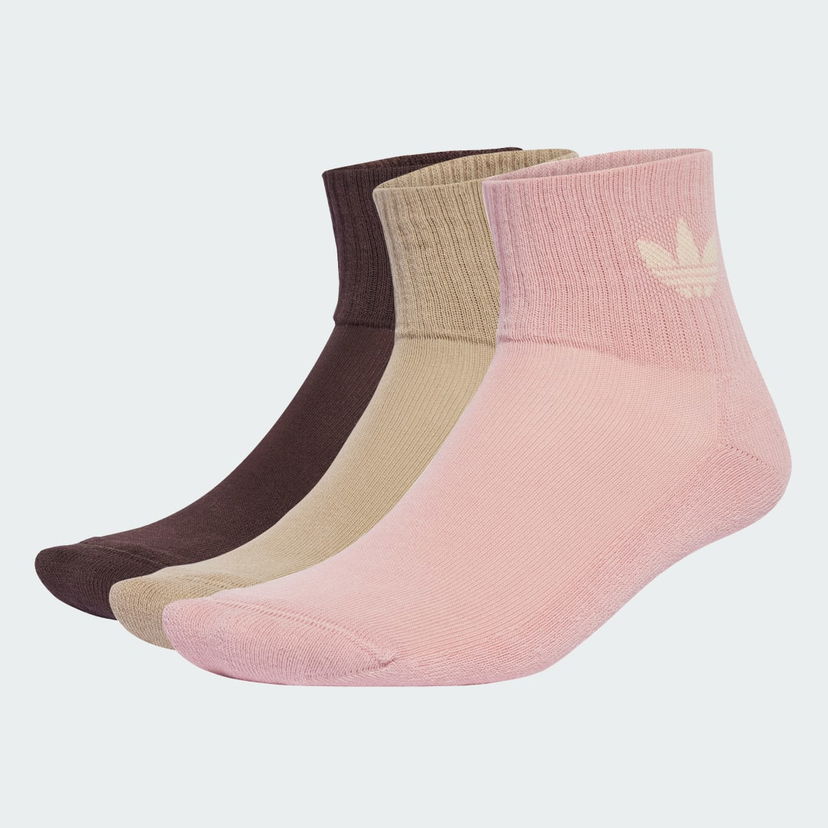Nogavice adidas Performance Mid-Cut Crew Socks - 3 Pairs Roza | JV8596