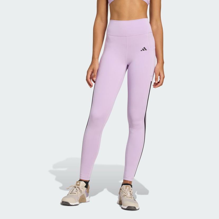 Pajkice adidas Performance Optime 3-Stripes Full-Length Leggings Lila | JX7323