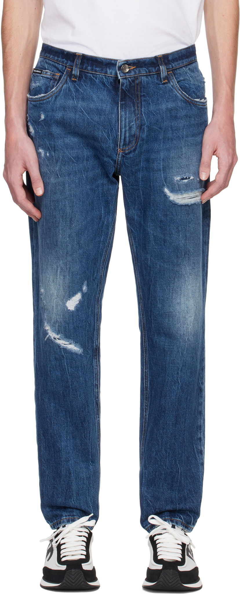 Kavbojke Dolce & Gabbana Dolce&Gabbana Loose Fit Jeans Modra | GYJDAZG8KE9