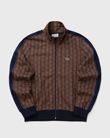 Pulover Lacoste Monogram Pattern Full-Zip Track Sweatshirt with Side Stripes Večbarvna | SH1368-9I4, 1