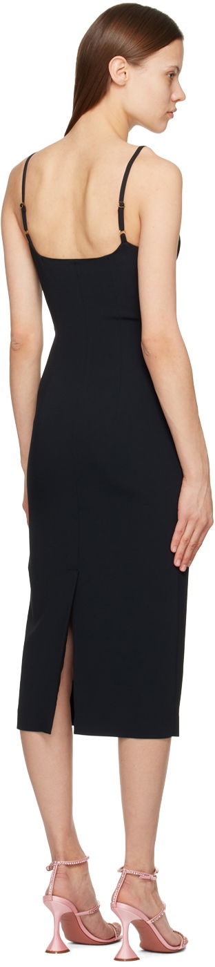 Obleke Blumarine Midi Dress With Sequin Hearts Črna | P322A316A, 2