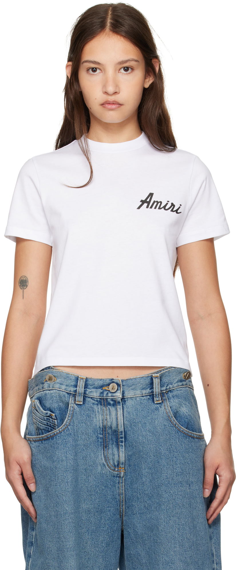 Majica AMIRI City Logo T-Shirt Bela | AWJYTE1055