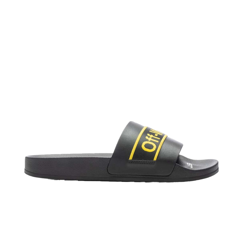 Superge in čevlji Off-White Industrial Belt Slide Black Yellow Črna | OMIC001C99MAT0031018