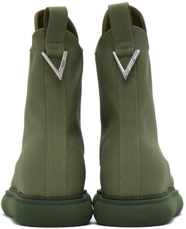 Oblačila The Attico Attico Selene Canvas Ankle Boots Zelena | 221WS443 C008, 3