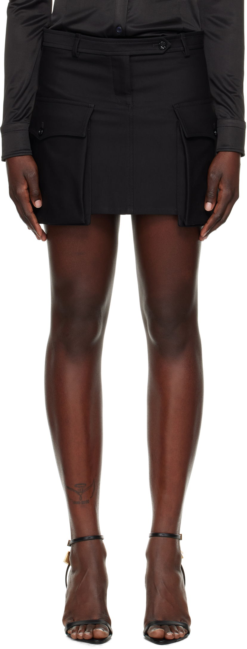 Krila Tom Ford Tom Ford Large Patch Pocket Miniskirt Črna | GC5767-FAX1402