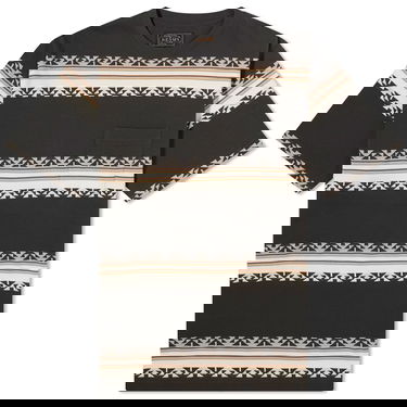 Majica BEAMS Jacquard Stripe Pocket Tee Črna | 3804-0069-156-17, 1