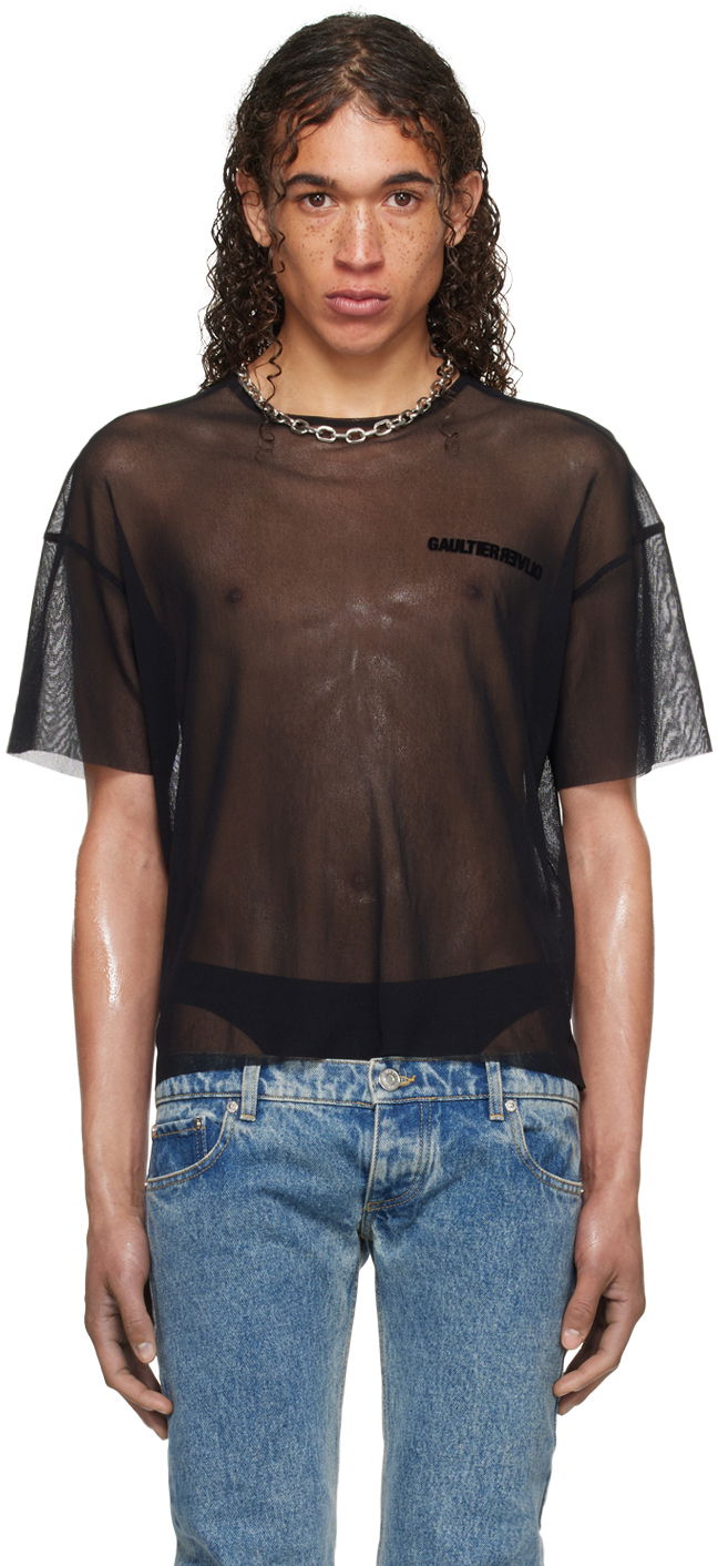 Majica Jean Paul Gaultier Shayne Oliver Edition Mesh T-Shirt Črna | 24/27-U-TS081I-T001-0000