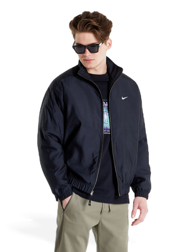 Bomber jakna Nike Sportswear Solo Swoosh Satin Bomber Črna | DN1266-011