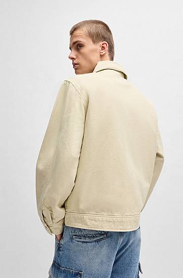 Jakna BOSS Regular-Fit Cotton Canvas Jacket Bež | 50530589, 1