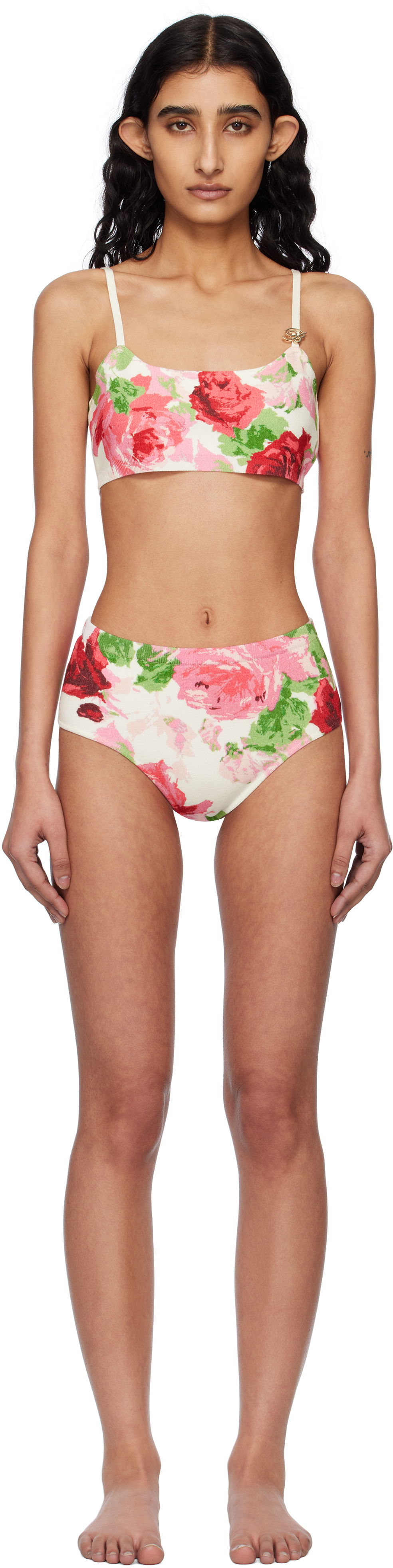 Kopalke Blumarine Blumarine Peony-Print Bikini Večbarvna | P522M539A, 0
