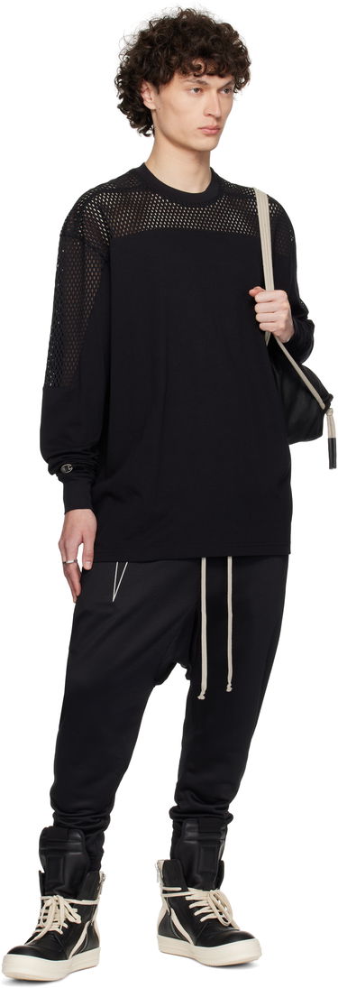 Majica Rick Owens Rick Owens Champion Edition Girdered T-Shirt Črna | CM01E1673 CHJGOM JERSEY + MESH, 3