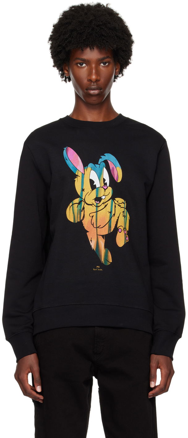Pleteni pulover Paul Smith PS Paul Smith Graphic Sweatshirt Črna | M2R-027R-NP4687-79