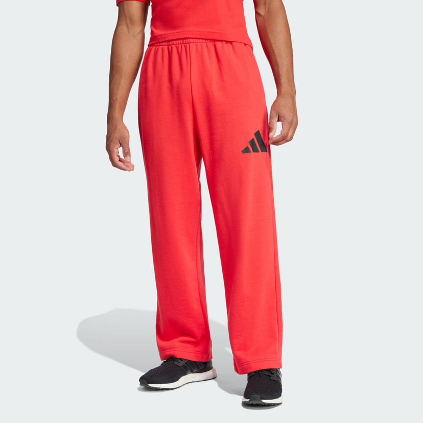 Trenirka adidas Performance Wide Leg Logo Joggers Rdeča | JF3601