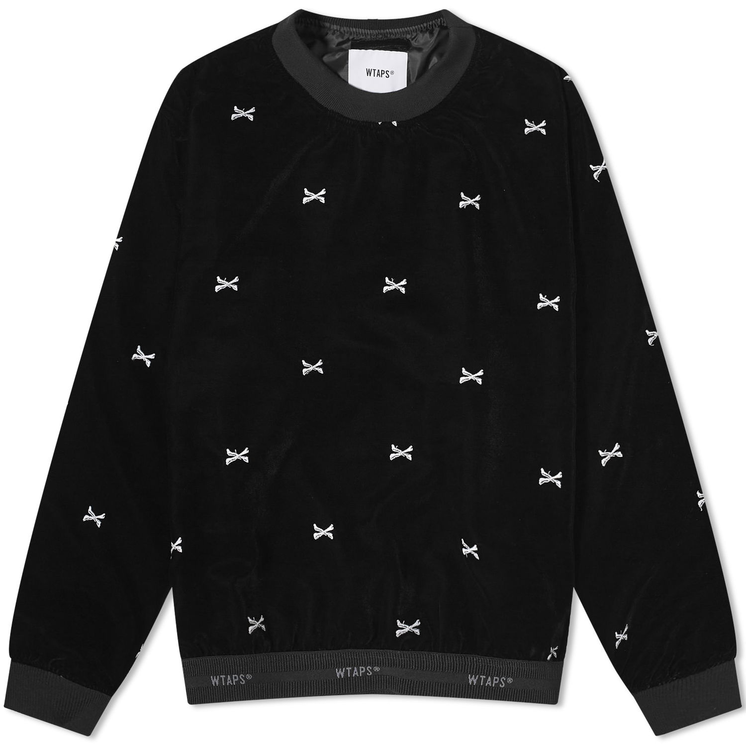 Pulover WTAPS 12 Bones Crew Sweat Črna | 232TQDT-SHM04-BK, 0