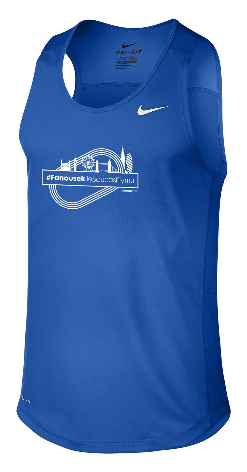Majica brez rokavov Nike Nike Miler Singlet II Fans Running Tank Top Modra | 598589-493-logo