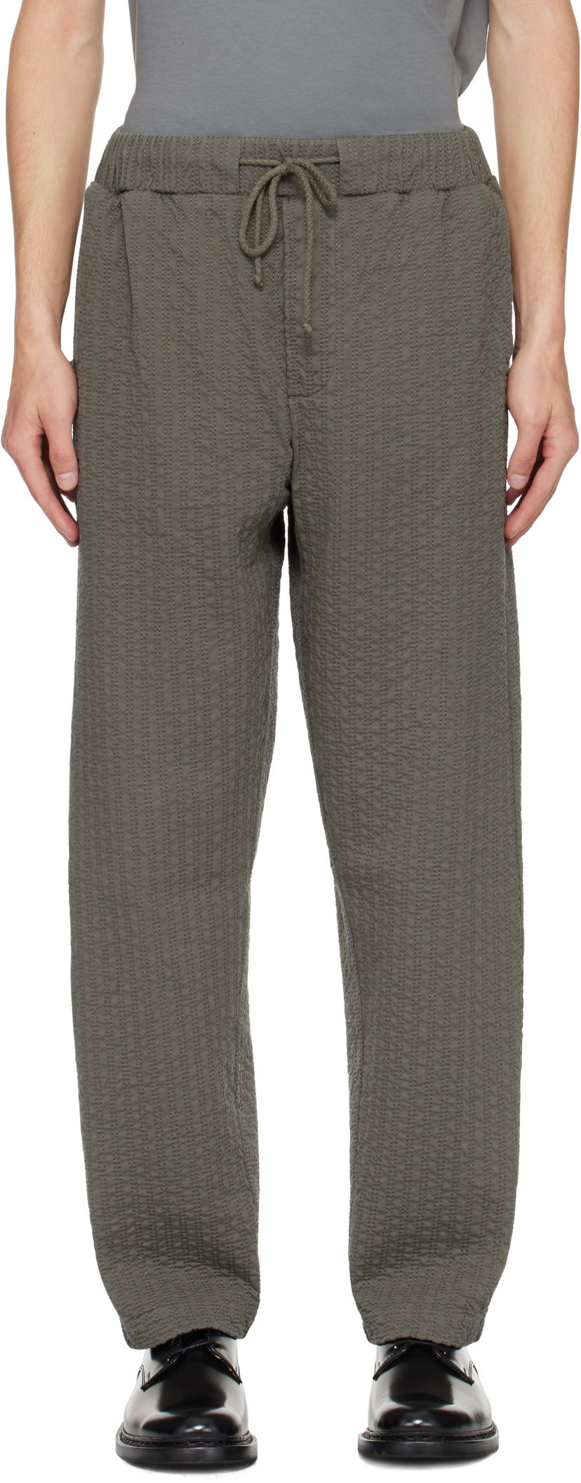 Hlače Craig Green Craig Green Embroidered Linestitch Trousers Zelena | CGAW25CWOTRS97