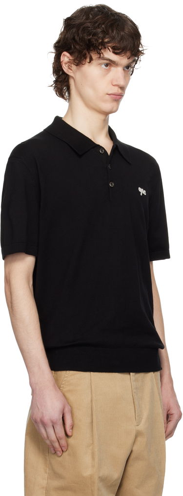 Polo majica A.P.C. A.P.C. Gregorio Knit Polo Črna | COGDK-H23393, 1
