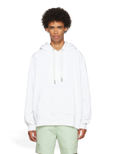 Pulover AMI Paris Hoodie Bela | USW203.731