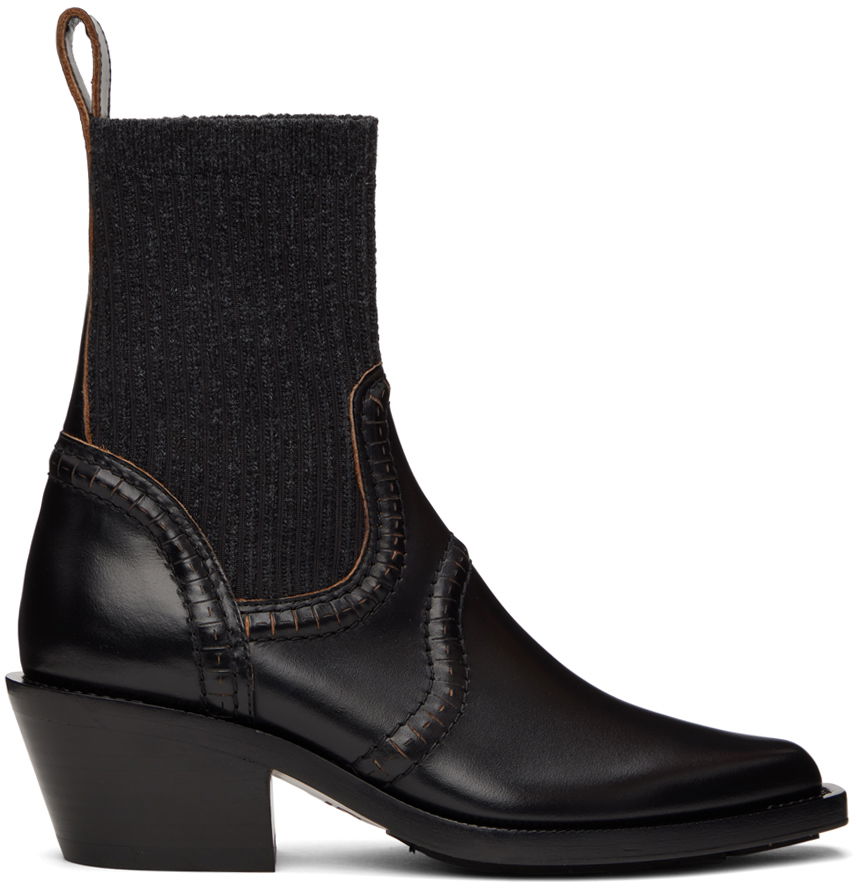 Superge in čevlji CHLOÉ Chloé Nellie Ankle Boots Črna | CHC22W706V4, 0