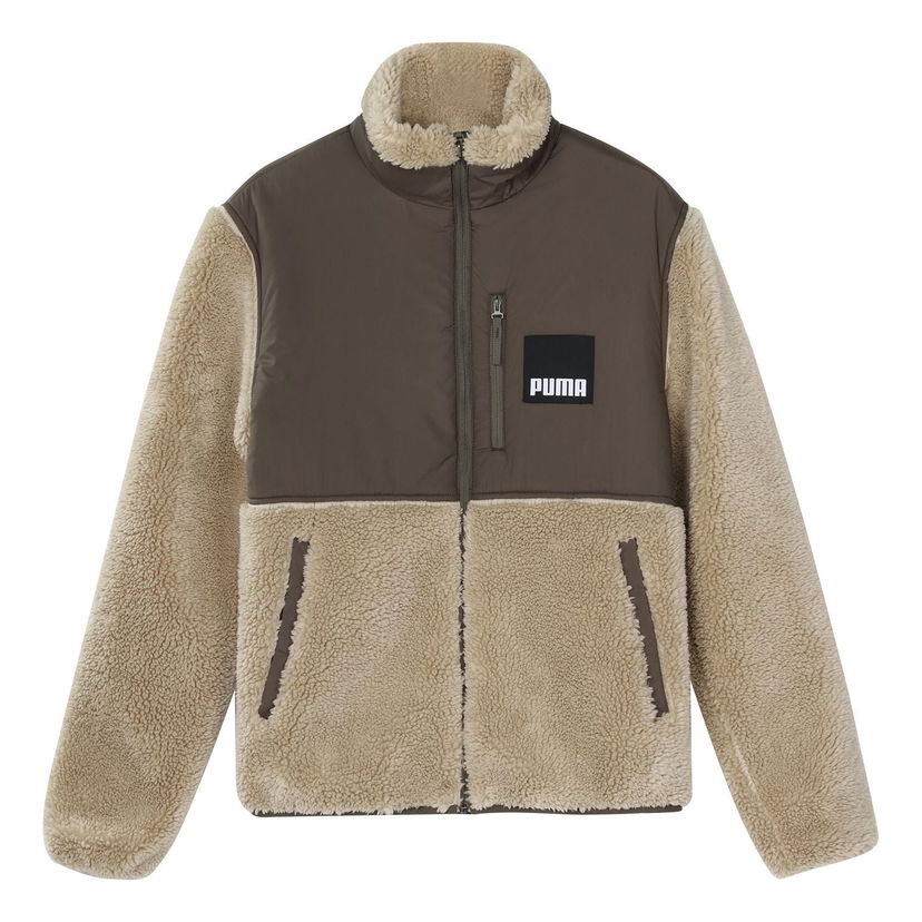 Bomber jakna Puma Sherpa Stand Collar Jacket Rjava | 846325-42