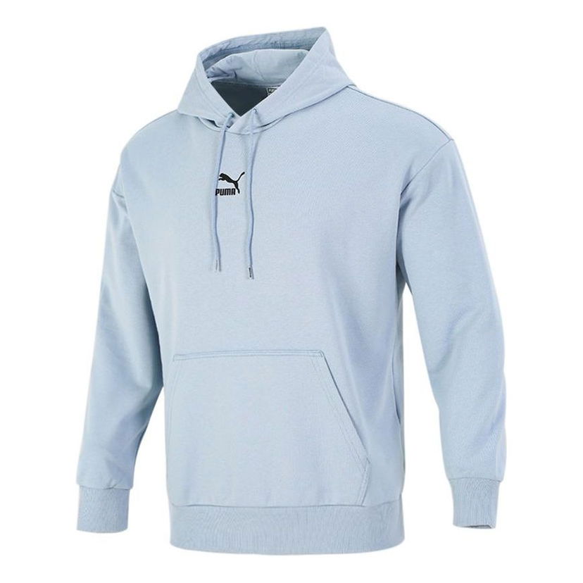 Pulover Puma Logo Printing Knit Hoodie Modra | 533114-61