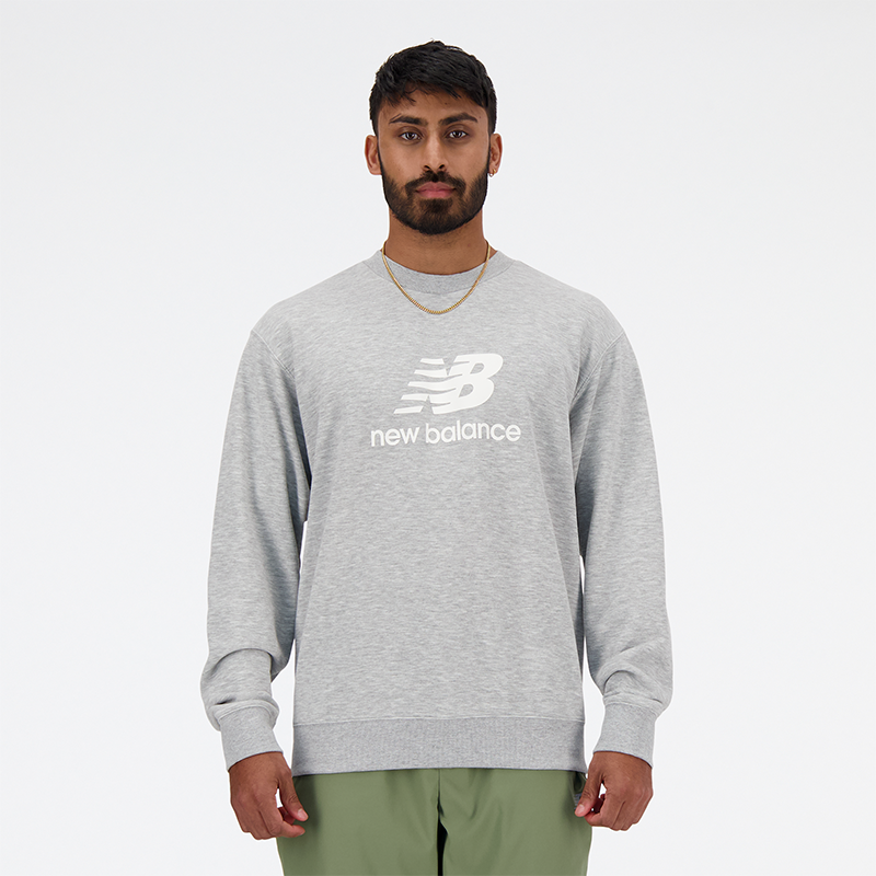 Pulover New Balance Athletics Logo Sweatshirt Siva | MT41500AG