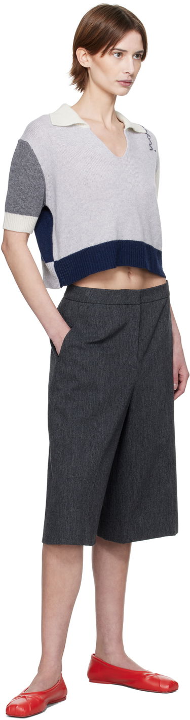 Pleteni pulover Marni Marni Cashmere Color-Block Polo Siva | CVMD0150EQ UFX385, 3