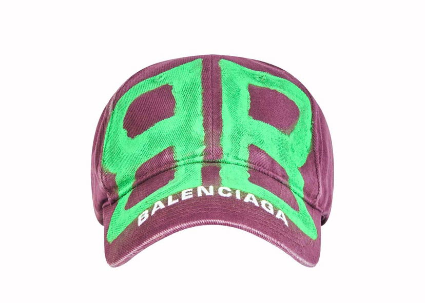 Kapa Balenciaga BB Sprayed Cap Zelena | 673321410B25067