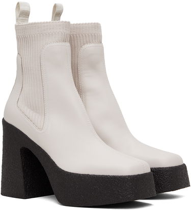 Superge in čevlji Stella McCartney Skyla Heeled Sock Boots Bela | 810440E00195, 3