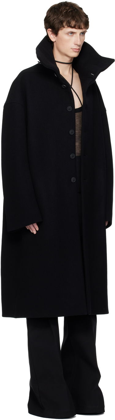 Plašči Rick Owens Concordians Dracucollar Long Coat Črna | RR02E1900 WSF, 1
