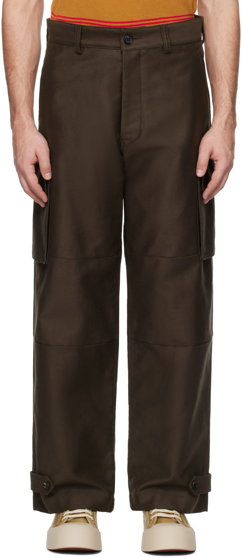 Cargo hlače Marni Marni Organic Cotton Cargo Pants Rjava | PUMU0169A1 TCY36
