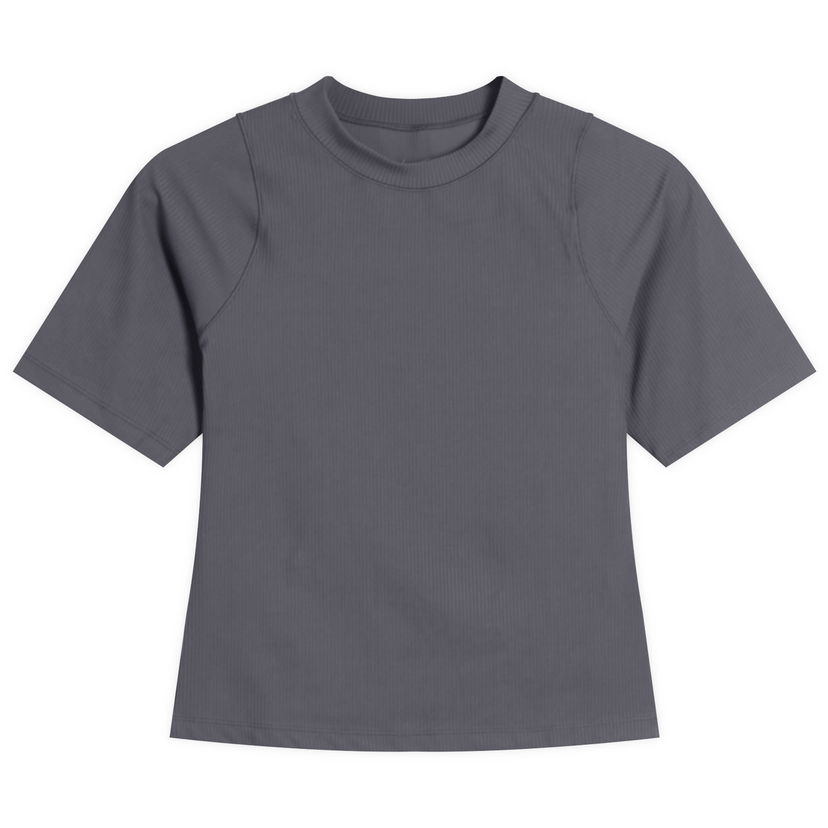 Majica Nike Zenvy Rib Short Sleeve Top, Size X-Small Siva | HF2772-036
