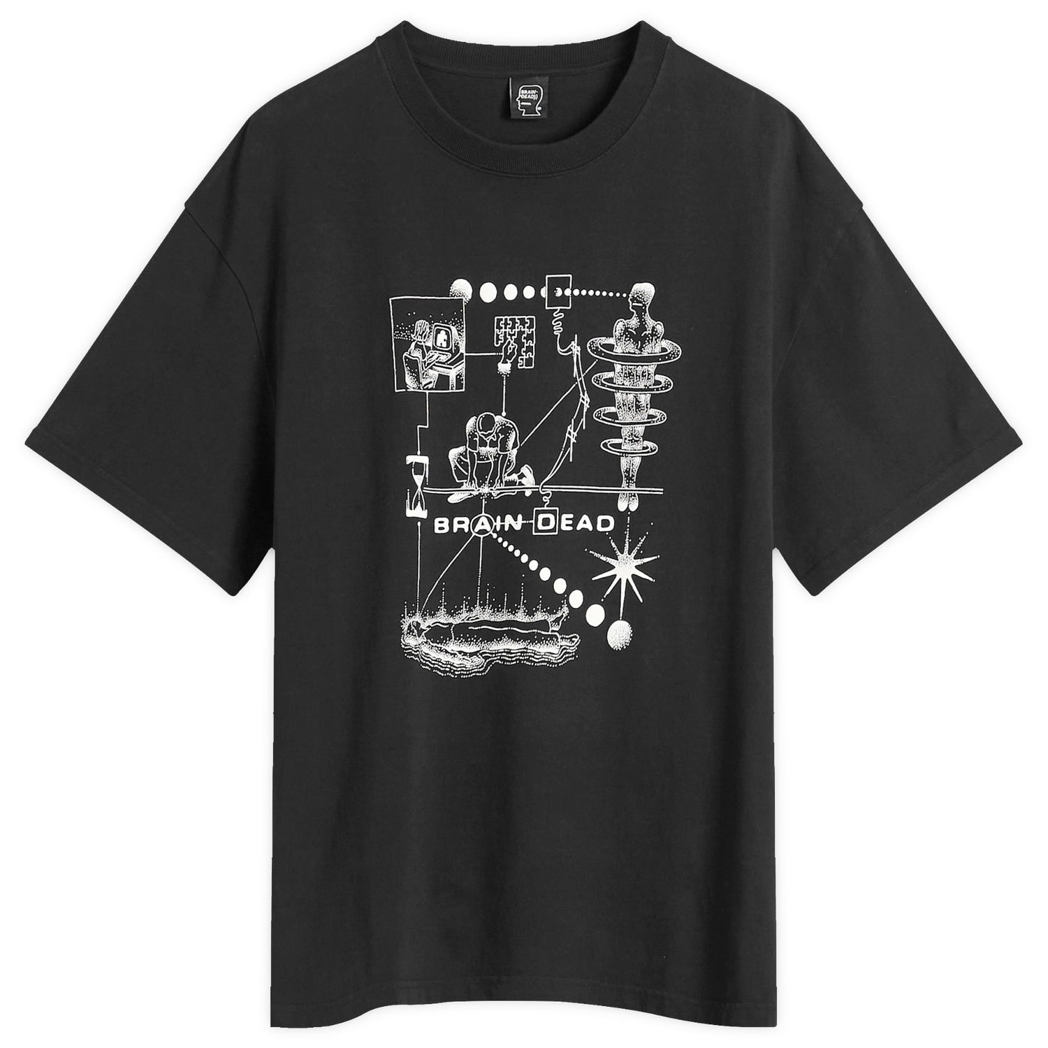Majica Brain Dead Mind Puzzle Graphic Tee, Size Large Črna | BDP25T000044-BLK, 0