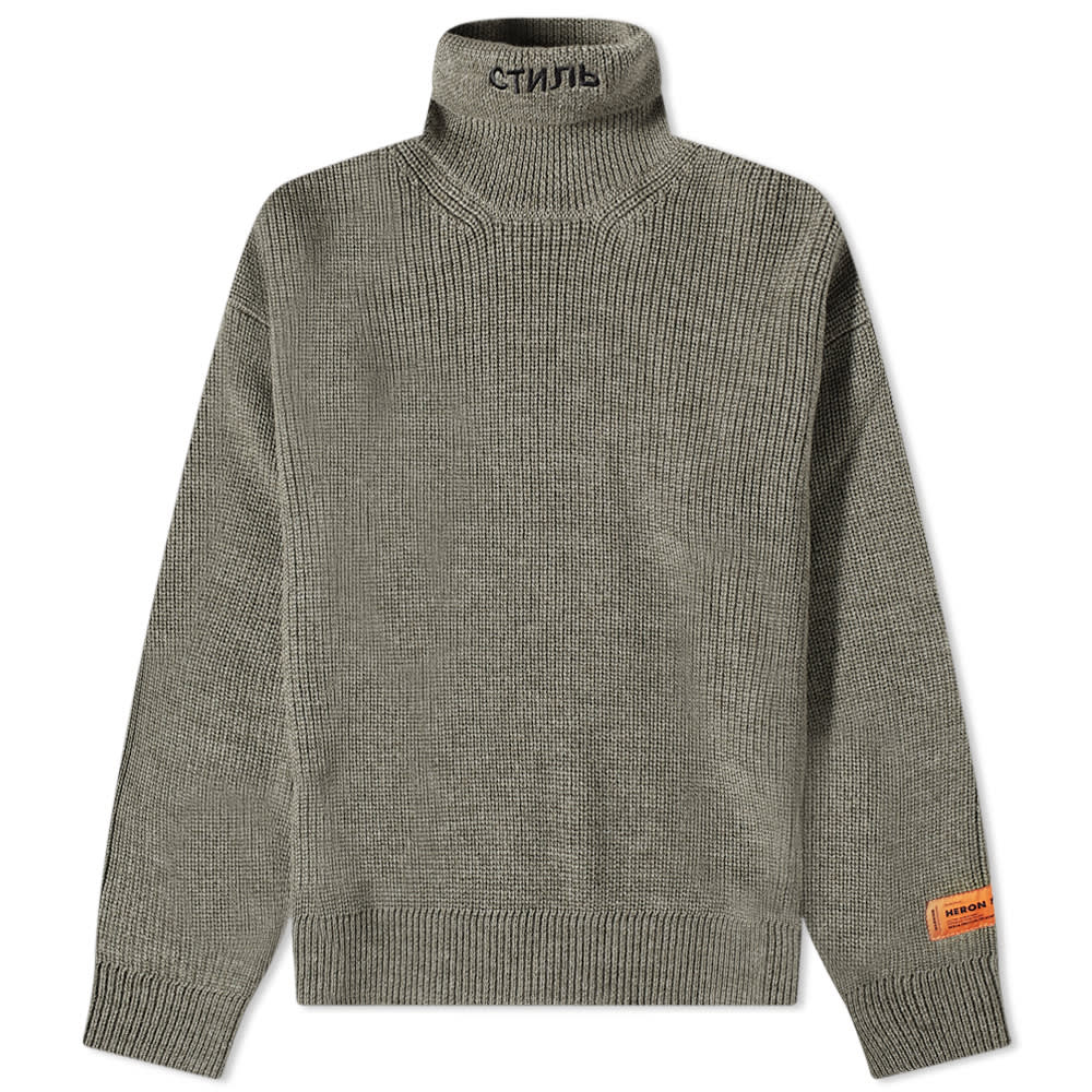 Pleteni pulover HERON PRESTON CTNMB Roll Neck Zelena | HMHA006F22KNI0016110, 0
