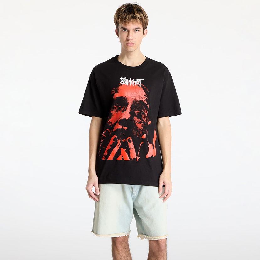 Majica Pleasures PLEASURES x Slipknot Face T-Shirt Črna | P25SK015 BLACK