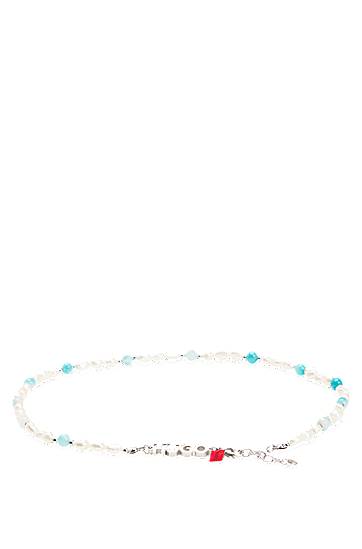 Zapestnica BOSS Beaded Necklace with Natural Pearls and Colored Stones Večbarvna | 50538894