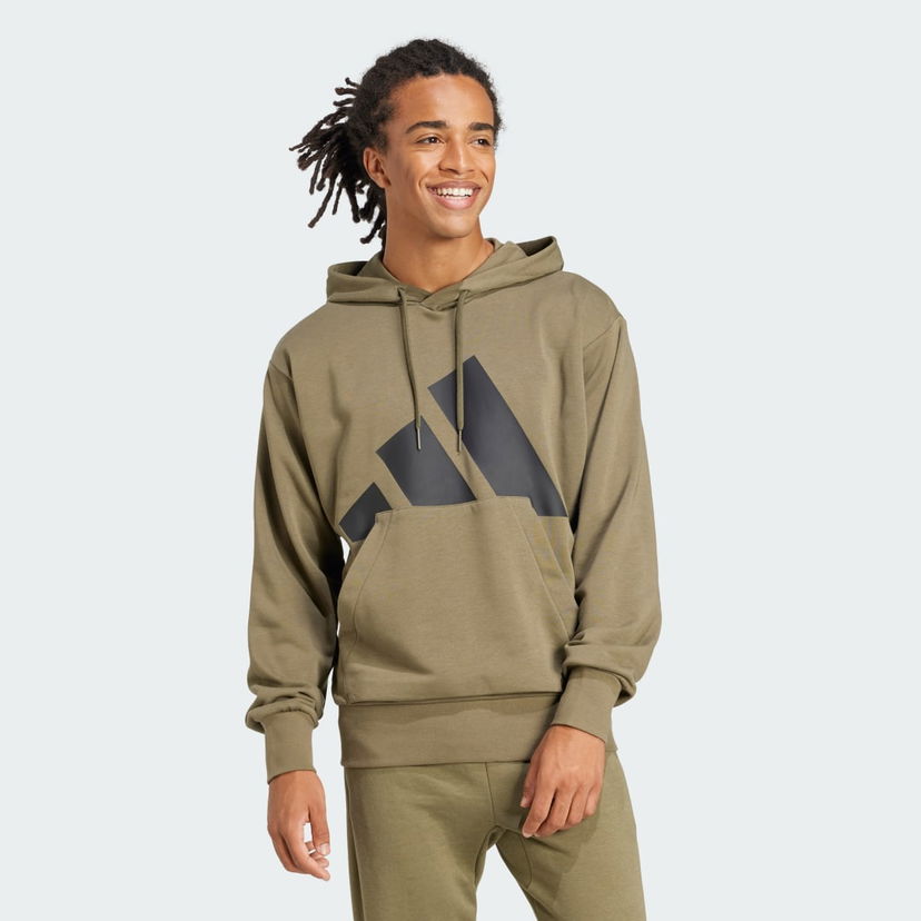 Pulover adidas Performance Essentials Big Logo Fleece Hoodie Zelena | JE8892