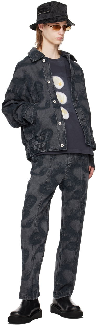 Jakna Feng Chen Wang Feng Chen Wang Dragon Print Denim Jacket Siva | FUS17JK11, 3