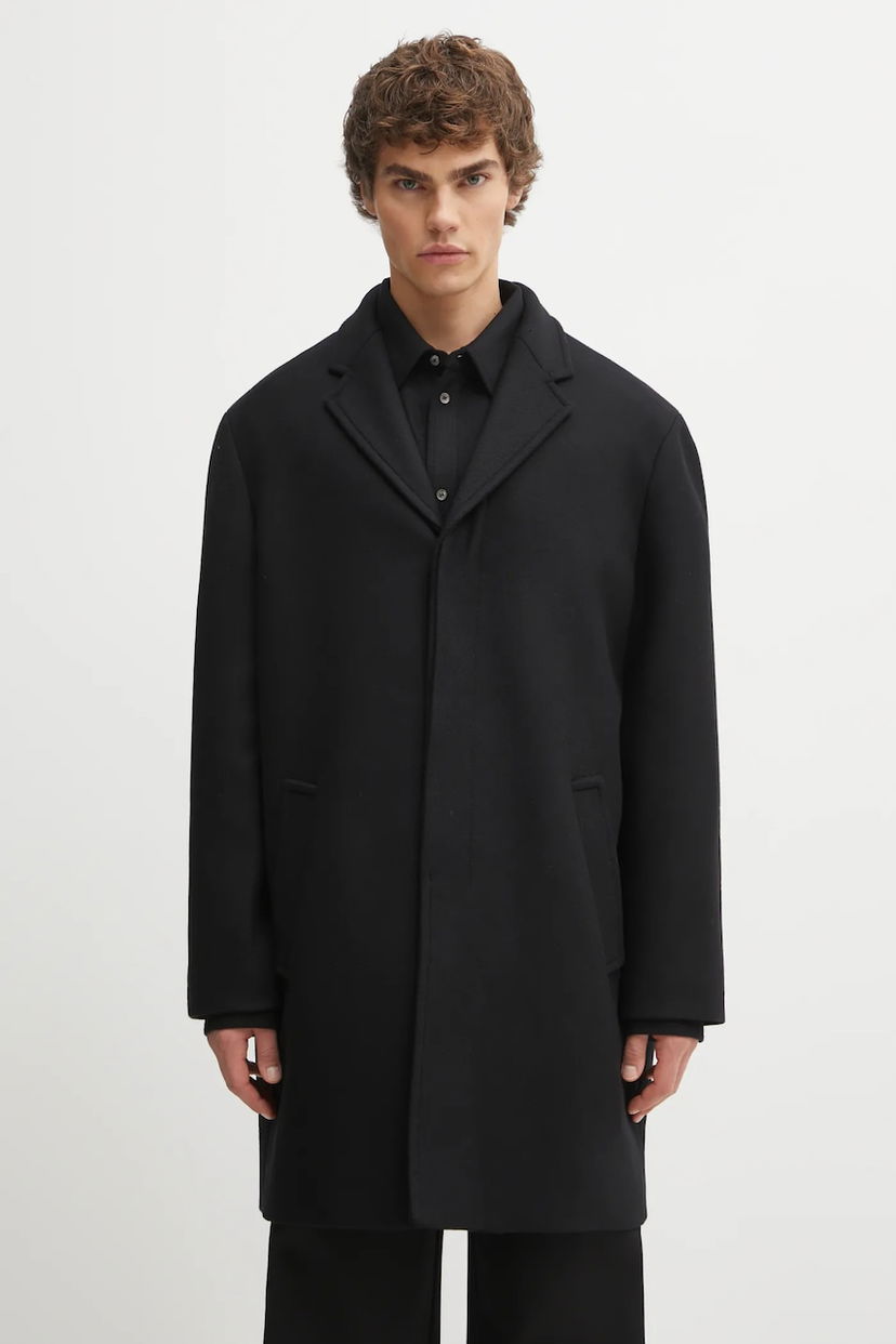 Plašči MAISON KITSUNÉ Maison Kitsuné Tailored Coat Črna | PM02205WM2030