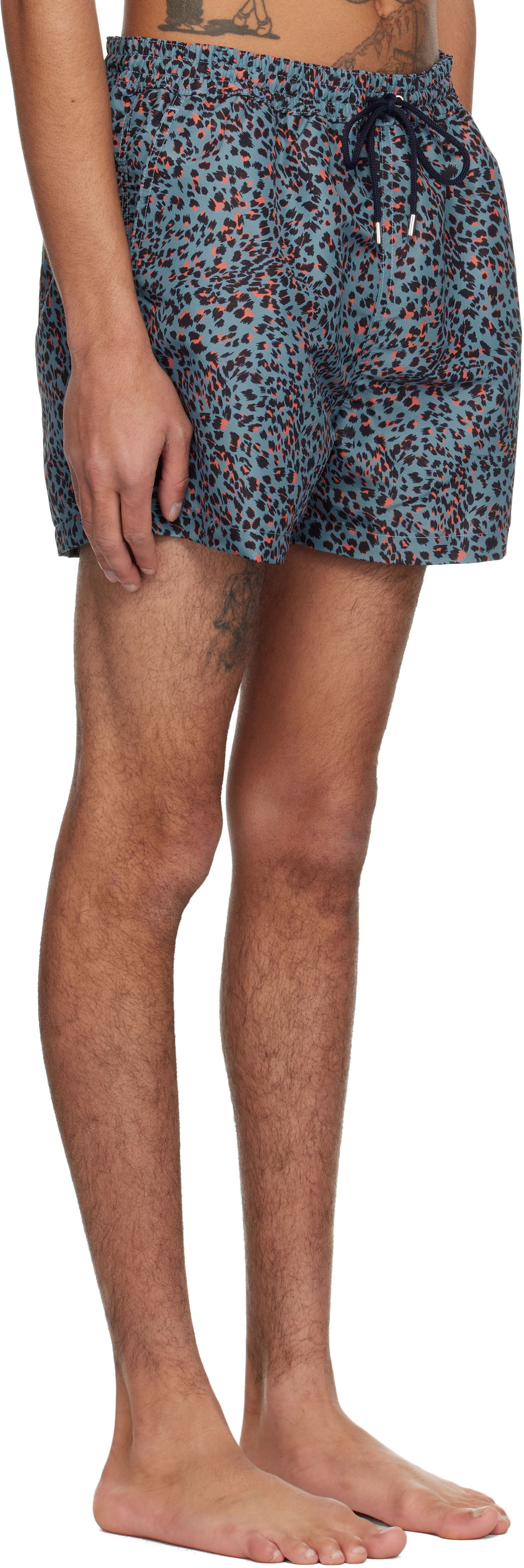 Kopalke Paul Smith Paul Smith Leopard Print Swim Shorts Modra | M1A-239B-P41564-44, 1